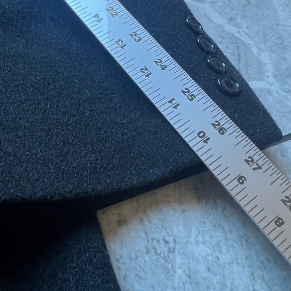 Brooks Brother 346 Men’s Long Black Topcoat Lambswool Cashmere Blend Winter L48 - Picture 12 of 13